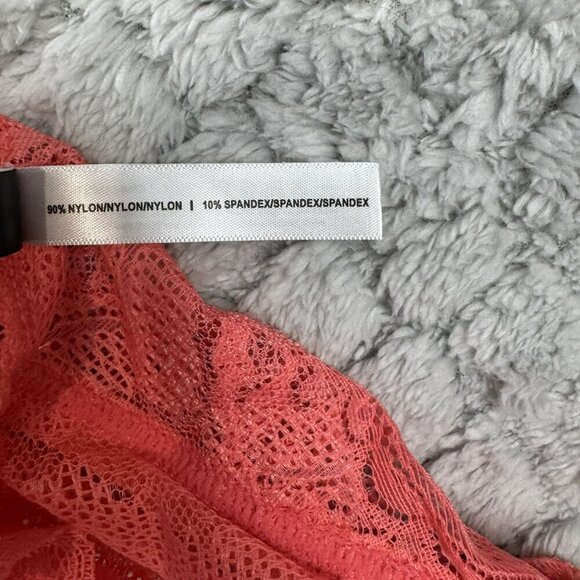 Oh La La Cheri Plus Size Coral Sexy Lace Bodysuit Lingerie 1X/2X Women - Picture 4 of 14